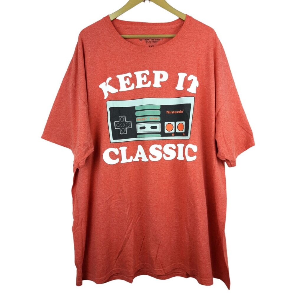 Nintendo Entertainment System Men T Shirt Red 2020 Keep It Classic Size Plus 4XL
